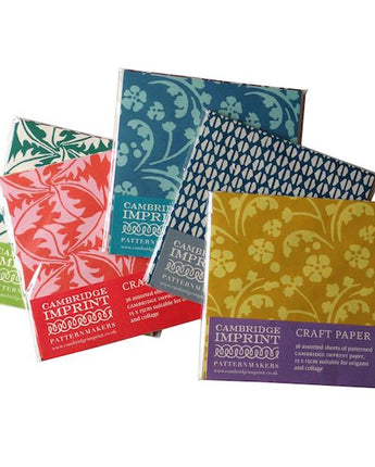 Packet of assorted craft paper - 36 sheets