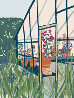 Load image into Gallery viewer, The Pelargonium Glasshouse - Holly Woodman Giclee Print -  size A3
