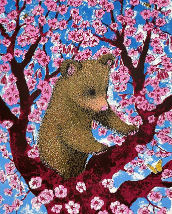 Cherry Blossom Bear - Card