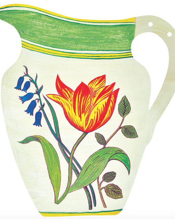 Pottery Bunting – 6 Decorative Floral Jugs