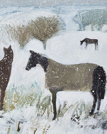 Horses in the Snow card