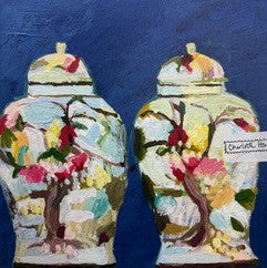 Chinese Blossom Tree Urns card