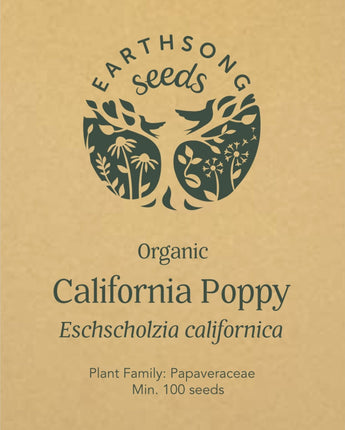 California Poppy (Eschscholzia californica) Earthsong Seeds