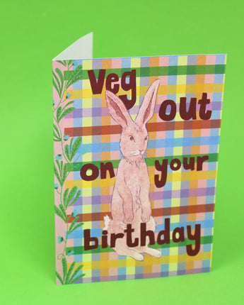 Veg Out Greetings Card