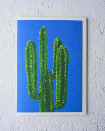 Cactus on Blue - Card