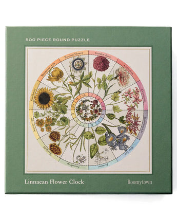 500-Piece Round Jigsaw Puzzle - Flower Clock