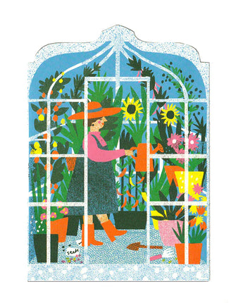 Greenhouse Die Cut - Card