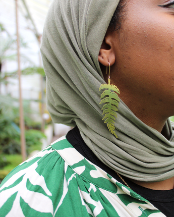 CPG Brass Fern Earrings