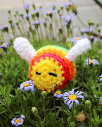 Rainbow Crochet Bee