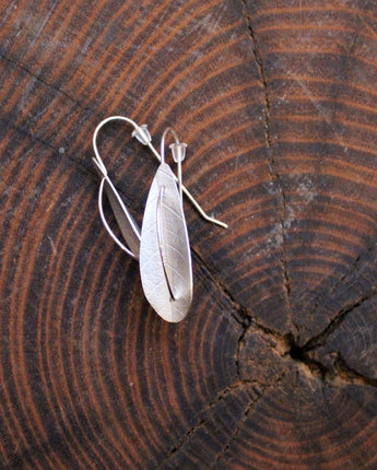 CPG Silver Leaf Long Earring