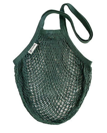 Organic Long Handled String Bag - Bottle Green