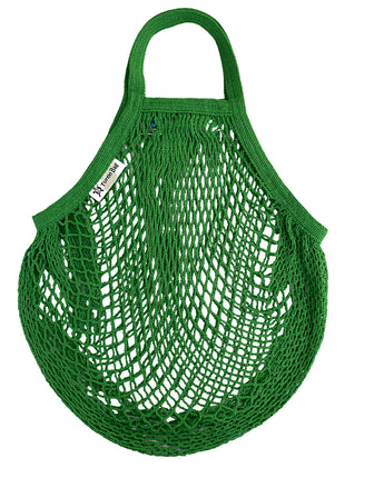 Organic Short Handled String Bag - Apple Green