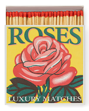 Square Matchbox with Red Rose design